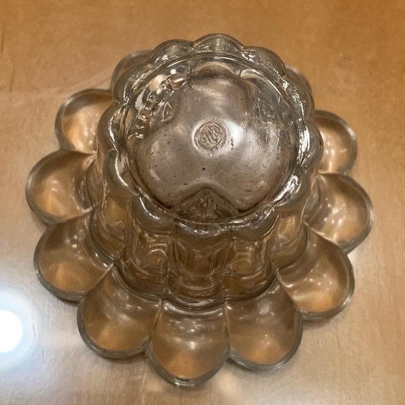 Indonesian Glass Floral Taper Candle Holder - Picture 3 of 4